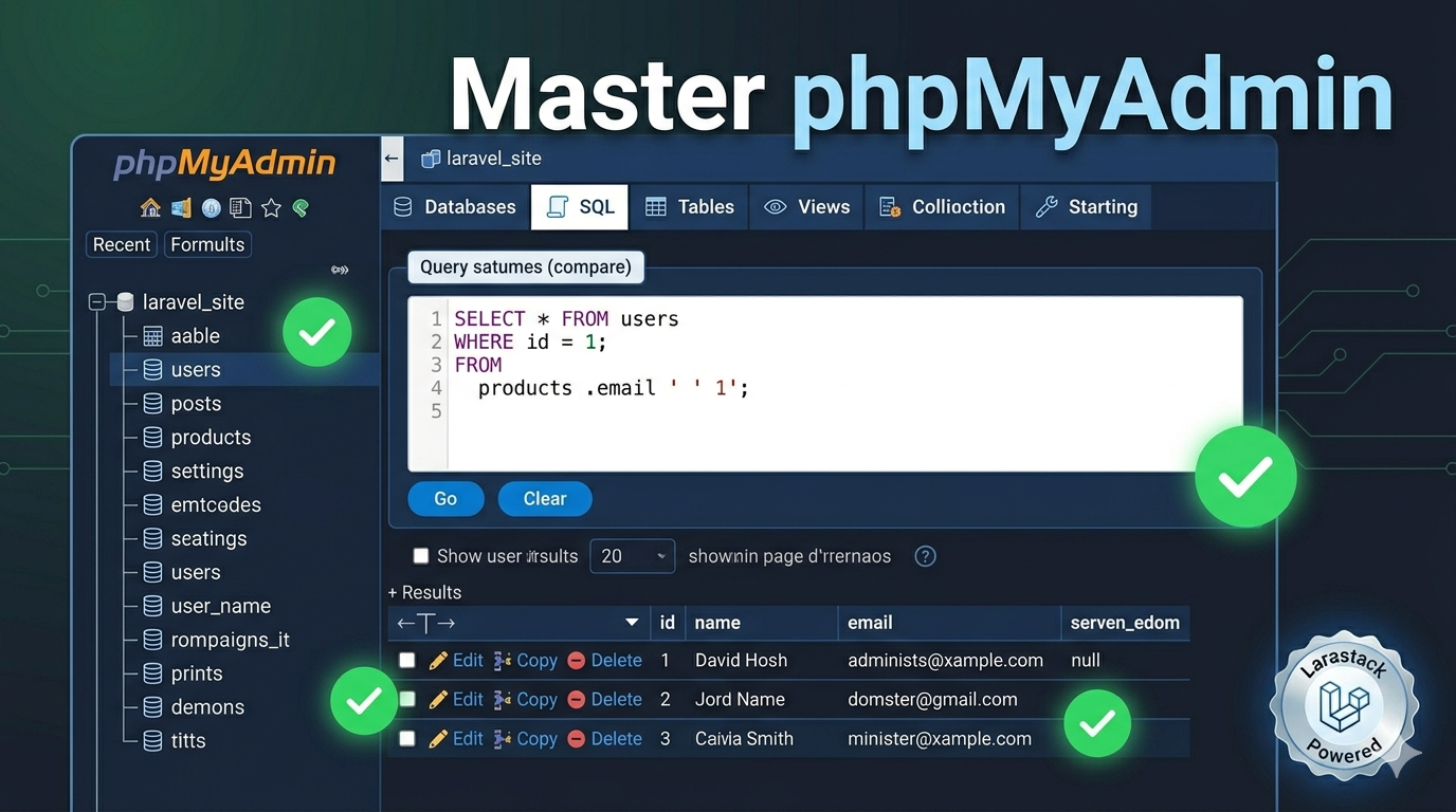 phpMyAdmin Complete Guide: Manage Your MySQL Database Like a Pro with Larastack