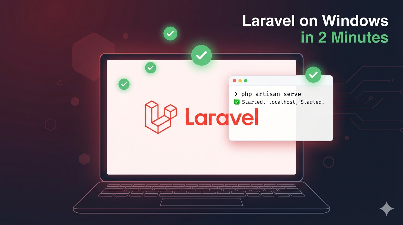 How to Install Laravel on Windows in Under 2 Minutes (Free & Zero Config)